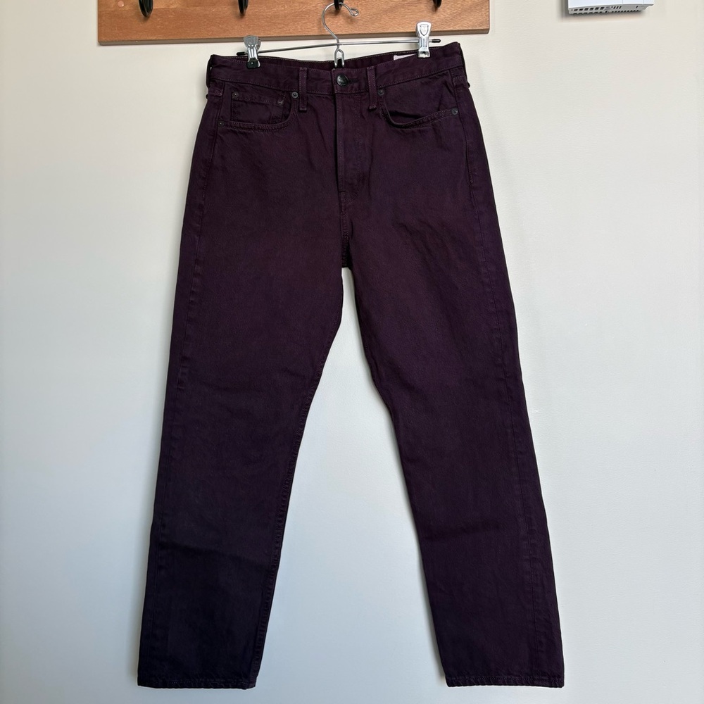 Rag & Bone Maya High Rise Ankle Slim Jeans Native Plum Purple Button Fly 27